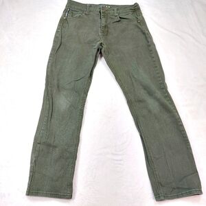 SOUTH POLE JEANS MENS FLEX THE MOVEMENT GREEN STRAIGHT DENIM PANTS SIZE 32×32